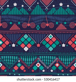 Beautiful Aztec geometric background. Abstract Ethnic Seamless pattern design, vector illustration