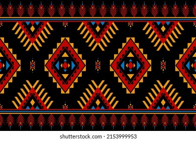 Beautiful Aztec pattern art. Geometric ethnic seamless pattern in tribal. Design for background, wallpaper, vector illustration, fabric, clothing, carpet, textile, batik, embroidery.