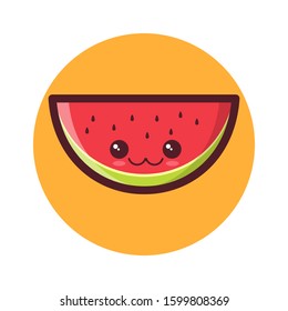 Beautiful baby candied vegetable and fruit doodle icon and cute style