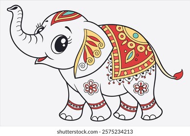 A beautiful baby elephant design.