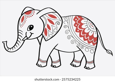 A beautiful baby elephant design.