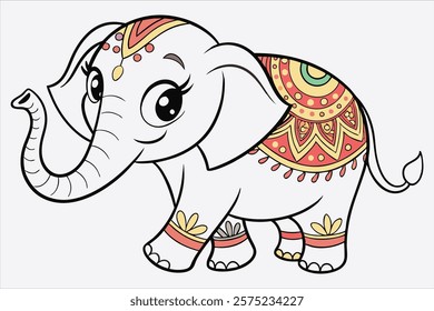 A beautiful baby elephant design.