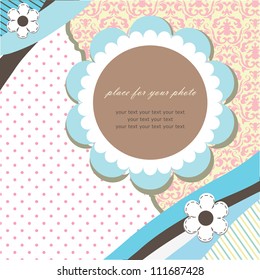 Beautiful Baby Invitation Card Background Your Stock Vector (Royalty