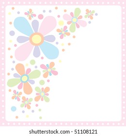 Hermosa tarjeta de invitación baby pastel