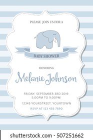 beautiful baby shower template, vector illustration