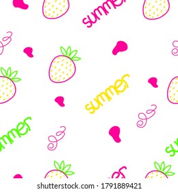 

beautiful baby summer seamless pattern, doodle