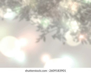 Beautiful backdrop of light and tree shadows on the wall