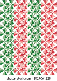 Beautiful backdrop with a red and green geometric design