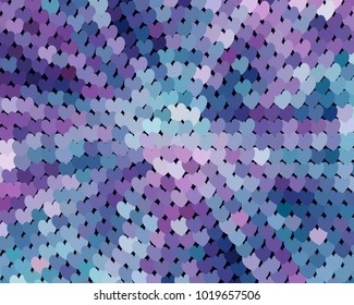 Beautiful background with an abstract pattern of hearts. The layout for greeting cards, Valentine Day cards, labels, tags, banners, flyers, ads. Vector clip art.