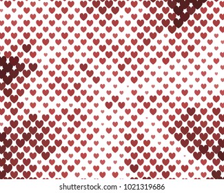 Beautiful background with an abstract pattern of hearts. The layout for greeting cards, Valentine Day cards, labels, tags, banners, flyers, ads. Vector clip art.