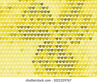 Beautiful background with an abstract pattern of hearts. The layout for greeting cards, Valentine Day cards, labels, tags, banners, flyers, ads. Vector clip art.