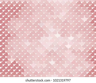 Beautiful background with an abstract pattern of hearts. The layout for greeting cards, Valentine Day cards, labels, tags, banners, flyers, ads. Vector clip art.