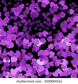 Beautiful background with an abstract pattern of hearts. The layout for greeting cards, Valentine Day cards, labels, tags, banners, flyers, ads. Vector clip art.