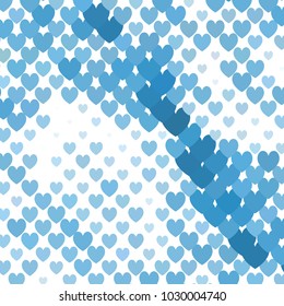 Beautiful background with an abstract pattern of hearts. The layout for greeting cards, Valentine Day cards, labels, tags, banners, flyers, ads. Vector clip art.