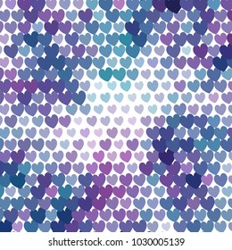 Beautiful background with an abstract pattern of hearts. The layout for greeting cards, Valentine Day cards, labels, tags, banners, flyers, ads. Vector clip art.