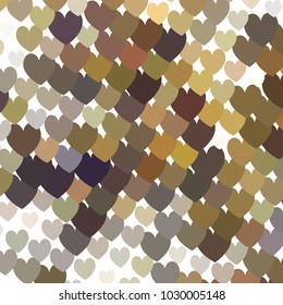 Beautiful background with an abstract pattern of hearts. The layout for greeting cards, Valentine Day cards, labels, tags, banners, flyers, ads. Vector clip art.