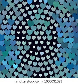 Beautiful background with an abstract pattern of hearts. The layout for greeting cards, Valentine Day cards, labels, tags, banners, flyers, ads. Vector clip art.