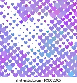 Beautiful background with an abstract pattern of hearts. The layout for greeting cards, Valentine Day cards, labels, tags, banners, flyers, ads. Vector clip art.
