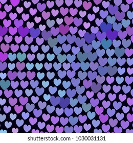 Beautiful background with an abstract pattern of hearts. The layout for greeting cards, Valentine Day cards, labels, tags, banners, flyers, ads. Vector clip art.