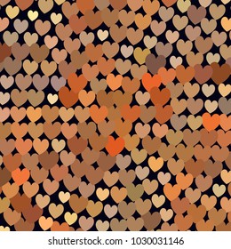 Beautiful background with an abstract pattern of hearts. The layout for greeting cards, Valentine Day cards, labels, tags, banners, flyers, ads. Vector clip art.