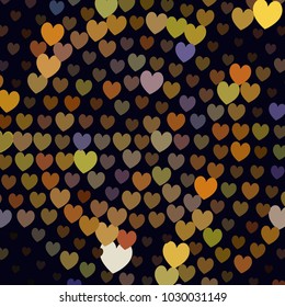 Beautiful background with an abstract pattern of hearts. The layout for greeting cards, Valentine Day cards, labels, tags, banners, flyers, ads. Vector clip art.
