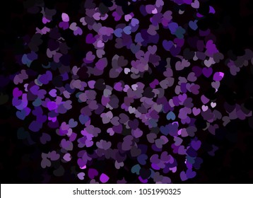 Beautiful background with an abstract pattern of hearts. Design element for greeting cards, book covers, title backgrounds. Vector clip art.
