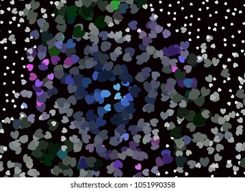 Beautiful background with an abstract pattern of hearts. Design element for greeting cards, book covers, title backgrounds. Vector clip art.