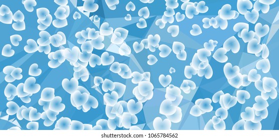 Beautiful background with an abstract pattern of hearts. Design element for greeting cards, book covers, title backgrounds. Vector clip art.