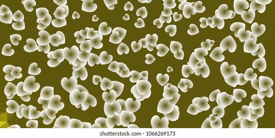 Beautiful background with an abstract pattern of hearts. Design element for greeting cards, book covers, title backgrounds. Vector clip art.