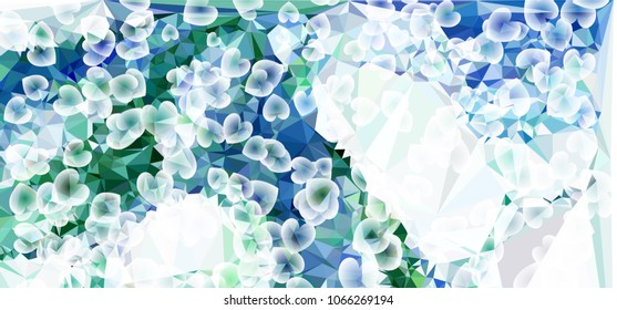Beautiful background with an abstract pattern of hearts. Design element for greeting cards, book covers, title backgrounds. Vector clip art.