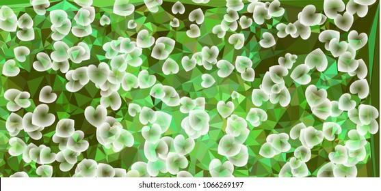 Beautiful background with an abstract pattern of hearts. Design element for greeting cards, book covers, title backgrounds. Vector clip art.