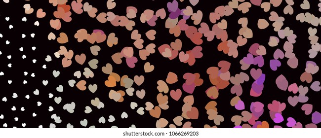 Beautiful background with an abstract pattern of hearts. Design element for greeting cards, book covers, title backgrounds. Vector clip art.