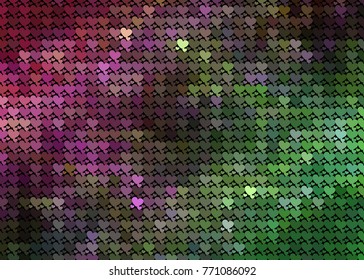 Beautiful background with an abstract pattern of hearts. Design element for greeting cards, book covers, title backgrounds. Vector clip art.