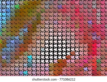 Beautiful background with an abstract pattern of hearts. Design element for greeting cards, book covers, title backgrounds. Vector clip art.