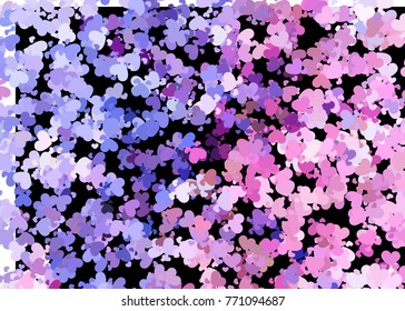 Beautiful background with an abstract pattern of hearts. Design element for greeting cards, book covers, title backgrounds. Vector clip art.