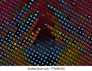 Beautiful background with an abstract pattern of hearts. Design element for greeting cards, book covers, title backgrounds. Vector clip art.