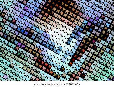 Beautiful background with an abstract pattern of hearts. Design element for greeting cards, book covers, title backgrounds. Vector clip art.