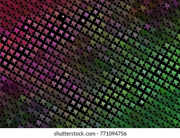 Beautiful background with an abstract pattern of hearts. Design element for greeting cards, book covers, title backgrounds. Vector clip art.