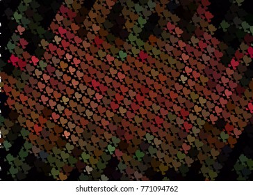 Beautiful background with an abstract pattern of hearts. Design element for greeting cards, book covers, title backgrounds. Vector clip art.