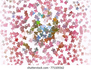 Beautiful background with an abstract pattern of hearts. Design element for greeting cards, book covers, title backgrounds. Vector clip art.
