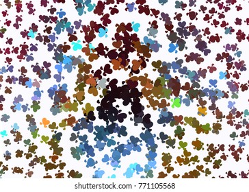 Beautiful background with an abstract pattern of hearts. Design element for greeting cards, book covers, title backgrounds. Vector clip art.