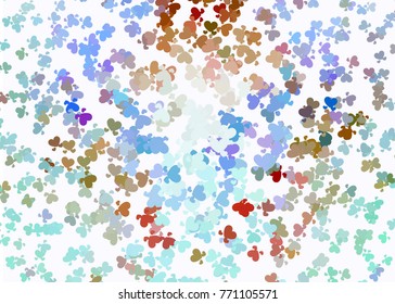 Beautiful background with an abstract pattern of hearts. Design element for greeting cards, book covers, title backgrounds. Vector clip art.