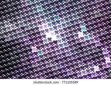 Beautiful background with an abstract pattern of hearts. Design element for greeting cards, book covers, title backgrounds. Vector clip art.