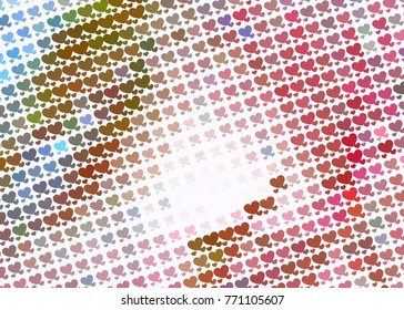 Beautiful background with an abstract pattern of hearts. Design element for greeting cards, book covers, title backgrounds. Vector clip art.