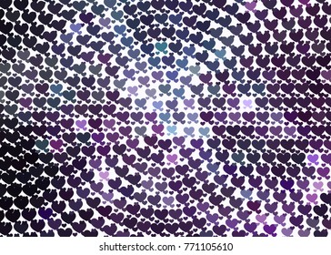 Beautiful background with an abstract pattern of hearts. Design element for greeting cards, book covers, title backgrounds. Vector clip art.