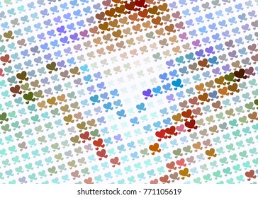 Beautiful background with an abstract pattern of hearts. Design element for greeting cards, book covers, title backgrounds. Vector clip art.