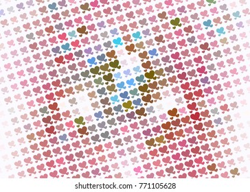 Beautiful background with an abstract pattern of hearts. Design element for greeting cards, book covers, title backgrounds. Vector clip art.