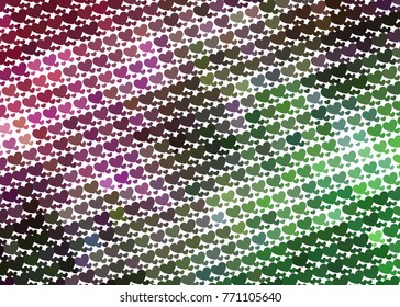 Beautiful background with an abstract pattern of hearts. Design element for greeting cards, book covers, title backgrounds. Vector clip art.