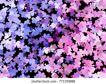 Beautiful background with an abstract pattern of hearts. Design element for greeting cards, book covers, title backgrounds. Vector clip art.