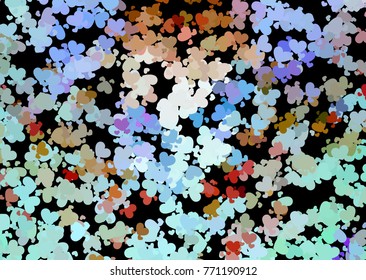 Beautiful background with an abstract pattern of hearts. Design element for greeting cards, book covers, title backgrounds. Vector clip art.